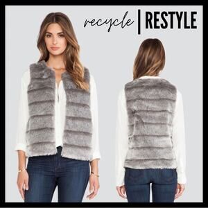 Joie Andrina Taupe Fur Vest